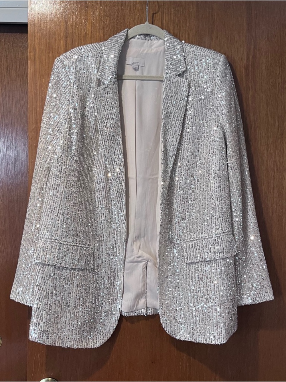 Silver sequin blazer - Picture 1 of 5